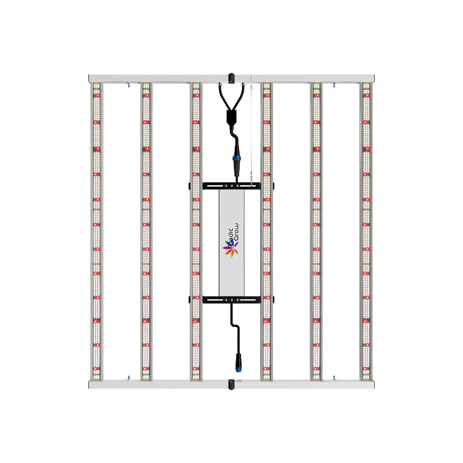 Fold-650W LED Grow Light, 2.8 μmol/J, V1 Full Spectrum, 4x4