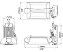 Grow Lights Phantom Commercial DE Enclosed Lighting System With USB Interface: 208-240V diagram
