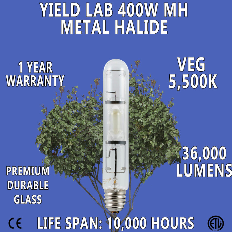 Grow Lights Yield Lab MH 400w Lamp HID Bulb (3 Pack) specifications