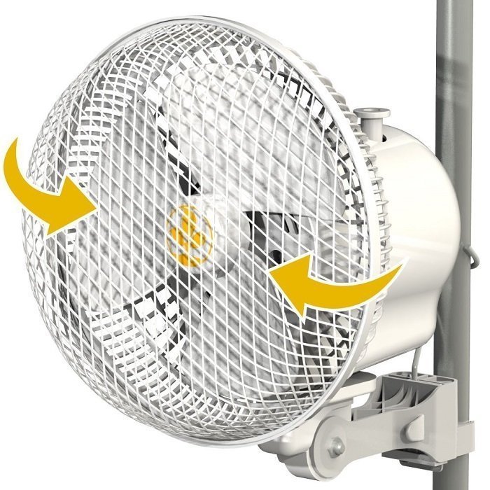 Climate Control Monkey Fan Oscillating - 20W air flow diagram
