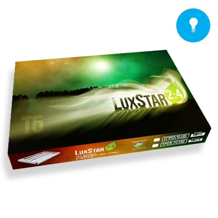 LuxStar 2ft. 4 Tube Fluorescent Grow Light Kit (Grow Blub) box