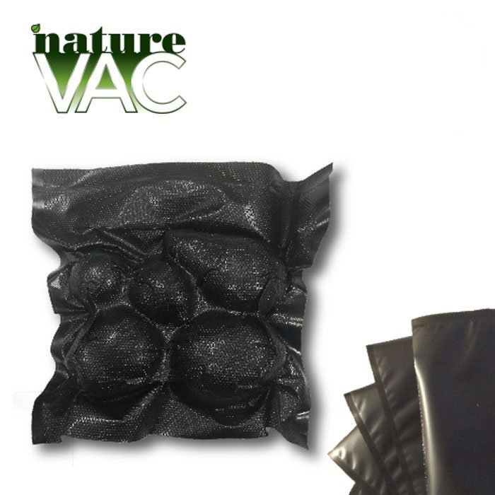 Harvest NatureVAC 15''x20'' Precut Vacuum Seal Bags All Black - 50pack