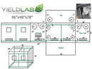 Yield Lab 96” x 48” x 78” Reflective Grow Tent diagram