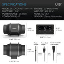 Climate Control Fan AC Infinity T6 Specs