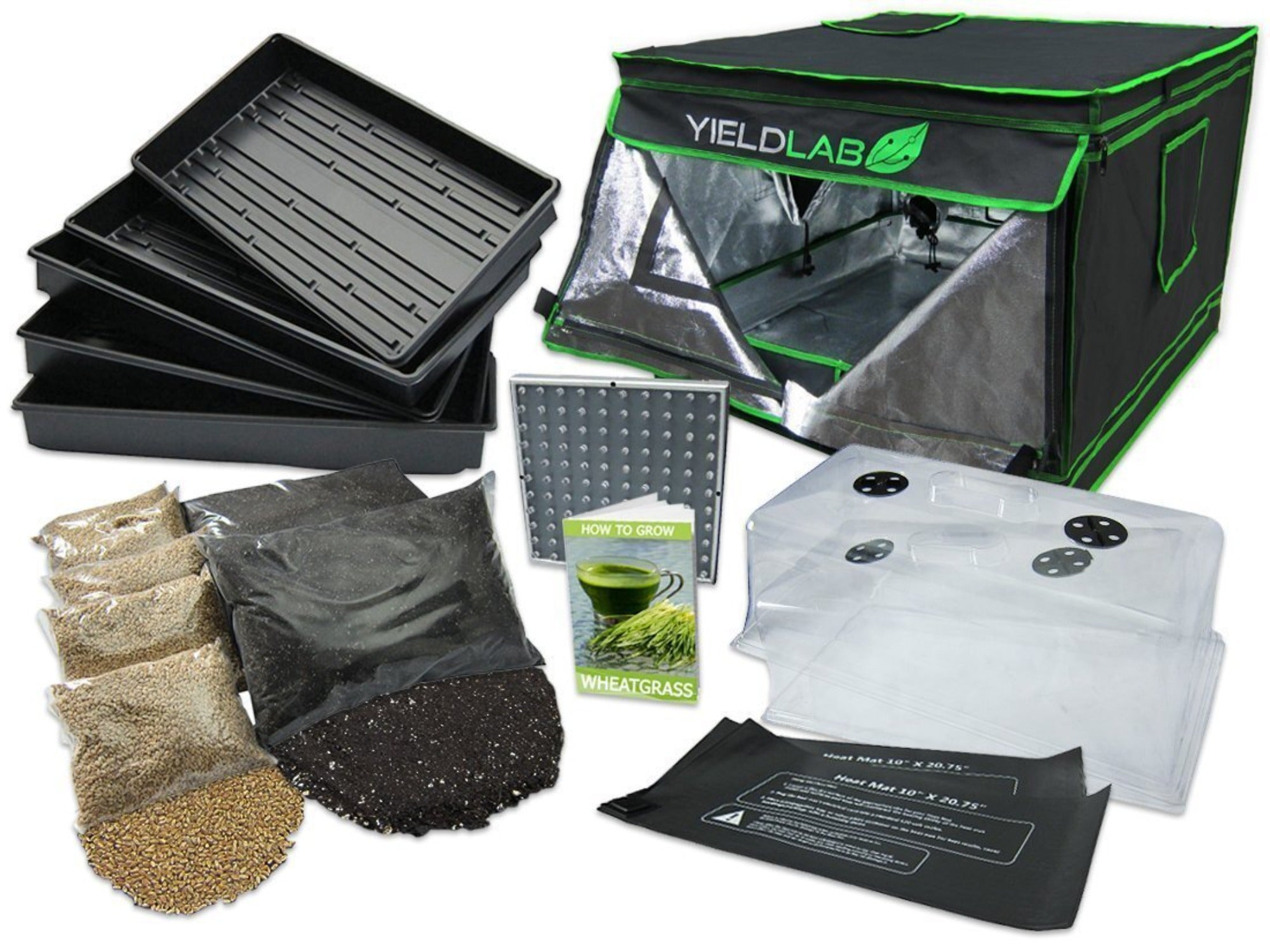 heat mat for grow tent Yield Lab Professional Complete Wheatgrass Growing Kit