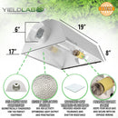 Yield Lab 600W HPS+MH Air Cool Hood Reflector Grow Light Kit reflector features