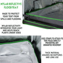 Yield Lab 32” x 32” x 63” Reflective Grow Tent tray features