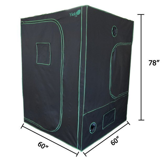 Yield Lab 60" x 60" x 78" Reflective Grow Tent FABRIC ONLY measurements