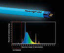 Grow Lights PowerVEG T5 4' 460 Blue Grow Light spectrum chart