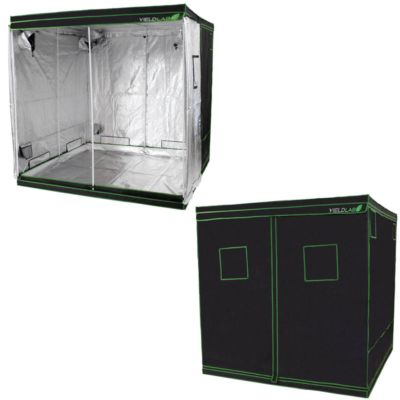 Yield Lab 78” x 78” x 78” Reflective Grow Tent FABRIC ONLY front open and closed