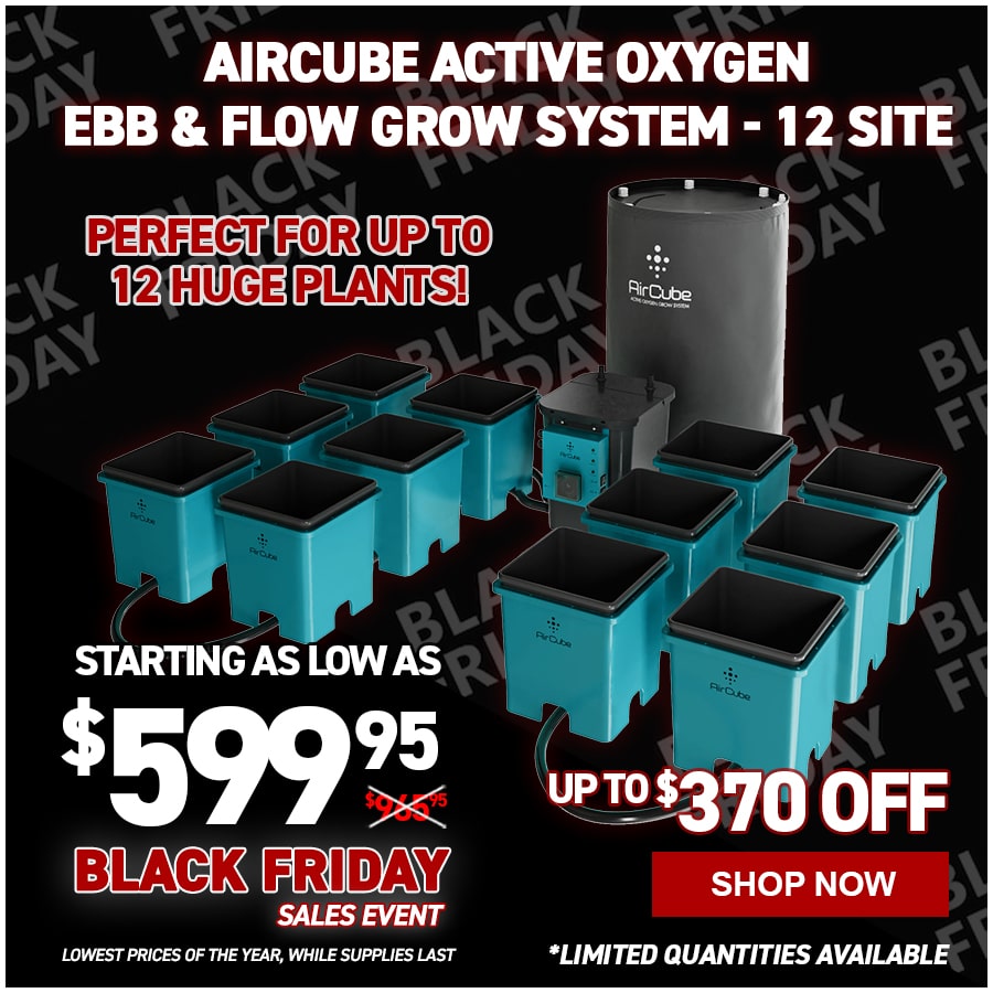AirCube Active Oxygen Ebb & Flow Grow System - 12 Site