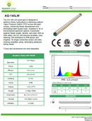 AG140 Under Canopy Bar White Spectrum Specification Sheet