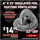 4” x 33’ Insulated Foil Ducting Ventilation