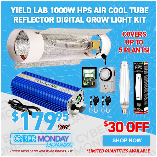 Yield Lab 1000w HPS Cool Tube Reflector Digital Grow Light Kit