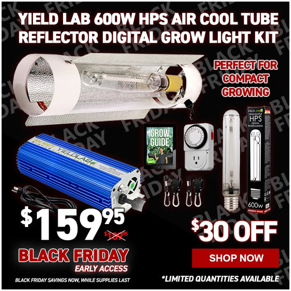 Yield Lab 600w HPS Air Cool Tube Digital Dimming Grow Light Kit