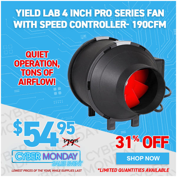 Yield Lab 4 Inch Pro Series Fan with Speed Controller- 190CFM