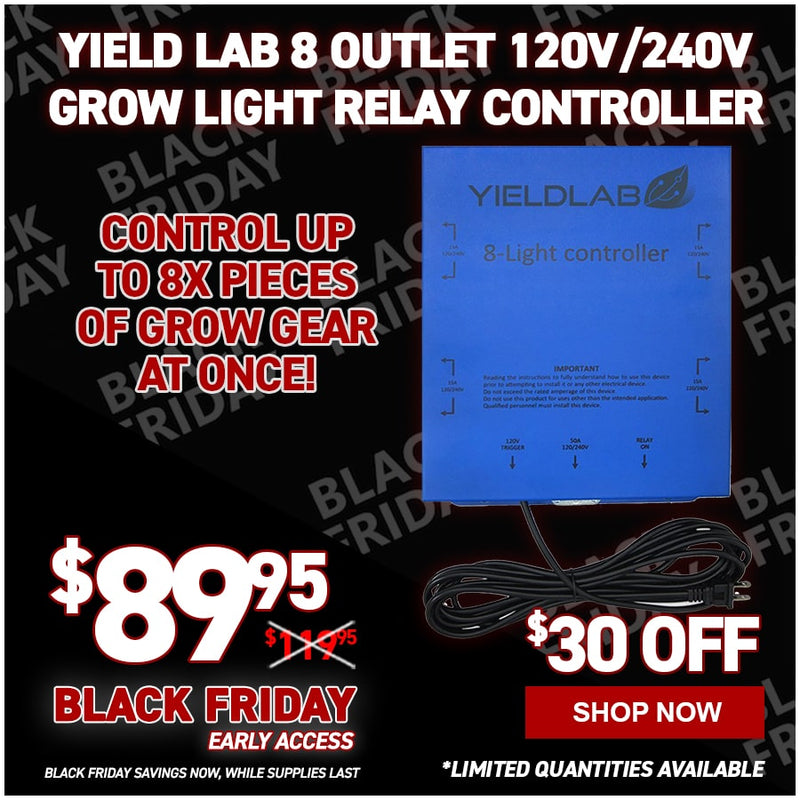 Yield Lab 8 Outlet 120v/240v Grow Light Relay Controller