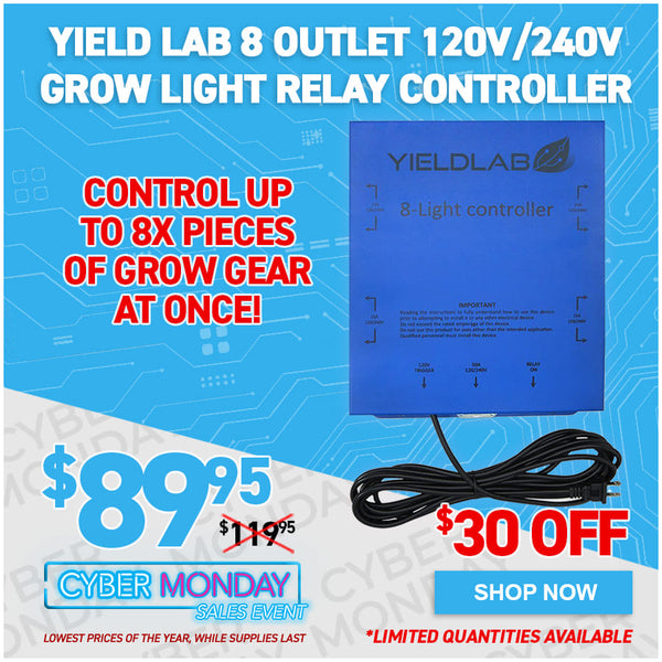 Yield Lab 8 Outlet 120v/240v Grow Light Relay Controller