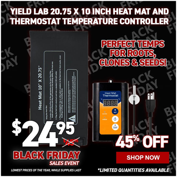 Yield Lab 20.75 x 10 Inch Heat Mat and Thermostat Temperature Controller