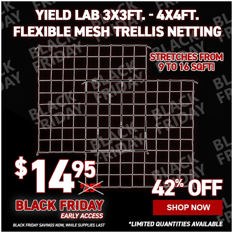 Yield Lab 3x3ft. - 4x4ft. Flexible Mesh Trellis Netting