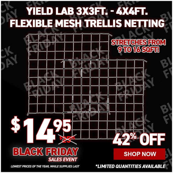 Yield Lab 3x3ft. - 4x4ft. Flexible Mesh Trellis Netting