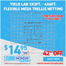 Yield Lab 3x3ft. - 4x4ft. Flexible Mesh Trellis Netting