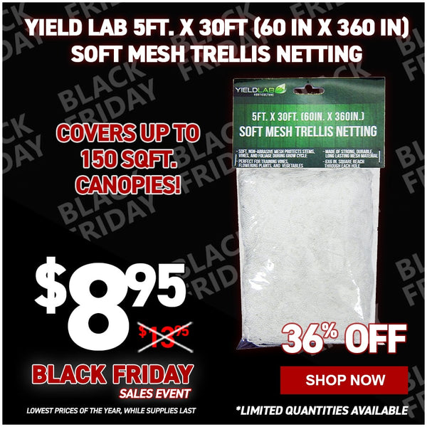 Yield Lab 5ft. x 30ft (60 in x 360 in) Soft Mesh Trellis Netting