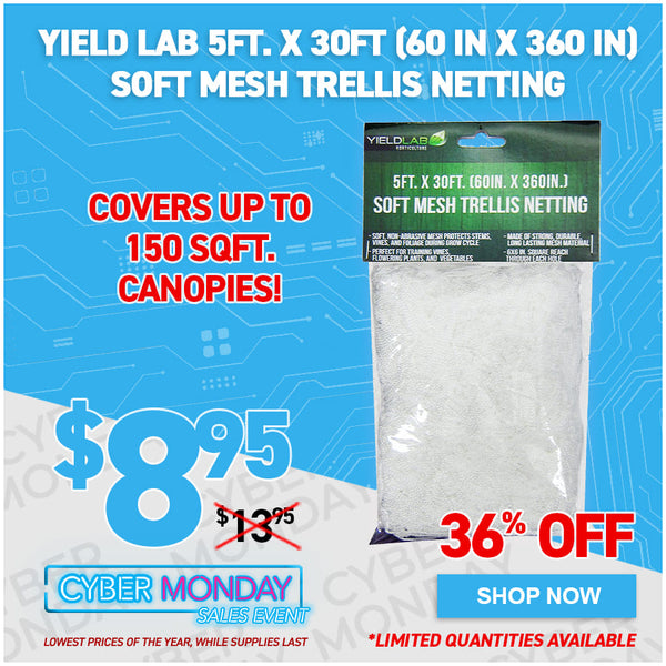 Yield Lab 5ft. x 30ft (60 in x 360 in) Soft Mesh Trellis Netting