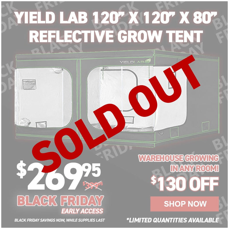Yield Lab 120” x 120” x 80” Reflective Grow Tent (10x10)