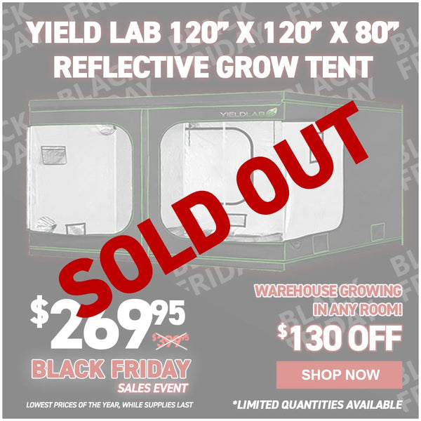 Yield Lab 120” x 120” x 80” Reflective Grow Tent (10x10)