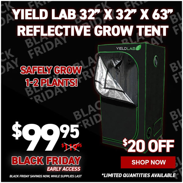 Yield Lab 32” x 32” x 63” Reflective Grow Tent (3x3)