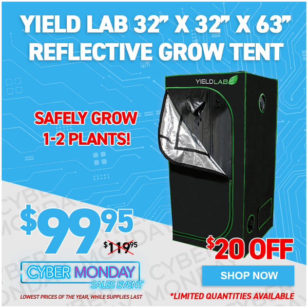 Yield Lab 32” x 32” x 63” Reflective Grow Tent (3x3)