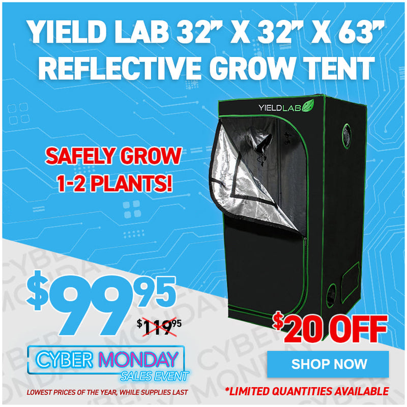 Yield Lab 32” x 32” x 63” Reflective Grow Tent (3x3)