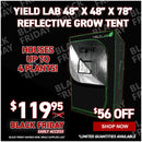 Yield Lab 48" x 48" x 78" Reflective Grow Tent (4x4)