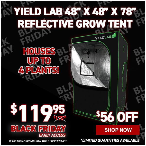 Yield Lab 48" x 48" x 78" Reflective Grow Tent (4x4)