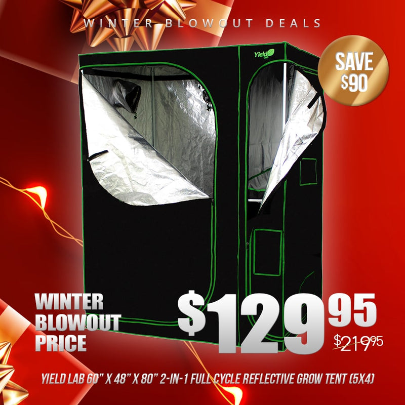 Yield Lab 60” x 48” x 80” 2-in-1 Full Cycle Reflective Grow Tent (5x4)