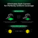 Cereslux Quadray 1000W Uniform Coverage PPFD Map Comparison