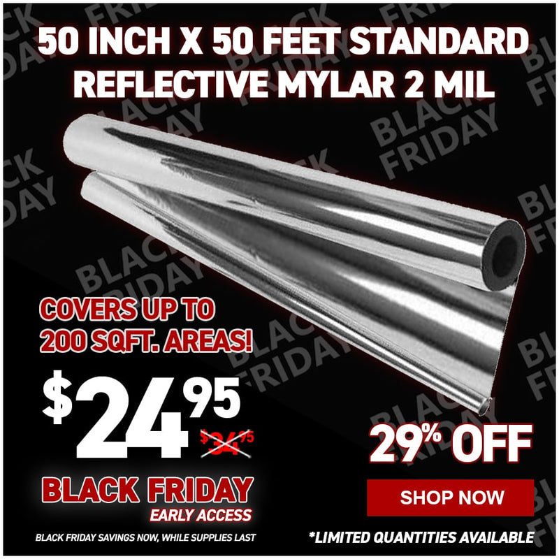 50 Inch x 50 Feet Standard Reflective Mylar 2mil