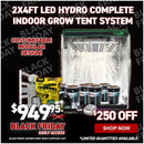 2x4ft LED Hydro Complete Indoor Grow Tent System