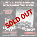 2x4ft LED Hydro Complete Indoor Grow Tent System