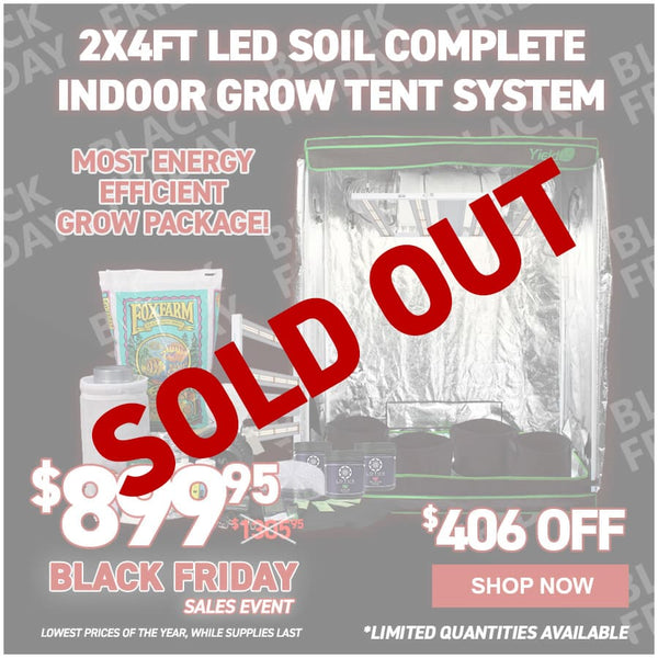 2x4ft LED Soil Complete Indoor Grow Tent System