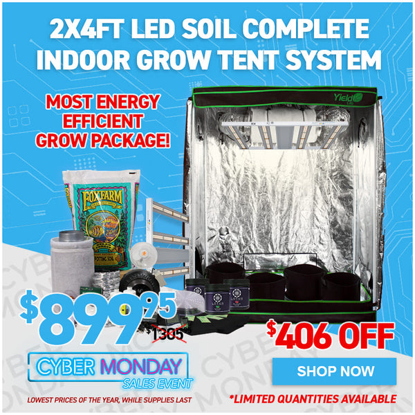 2x4ft LED Soil Complete Indoor Grow Tent System