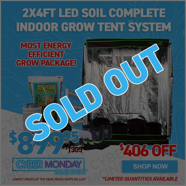 2x4ft LED Soil Complete Indoor Grow Tent System