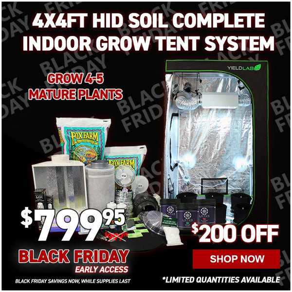 4x4ft HID Soil Complete Indoor Grow Tent System