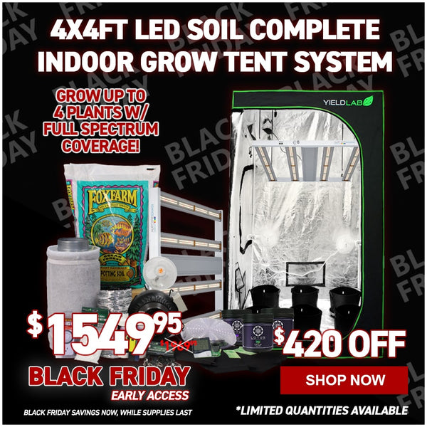 4x4ft LED Soil Complete Indoor Grow Tent System