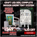 4x4ft LED Soil Complete Indoor Grow Tent System