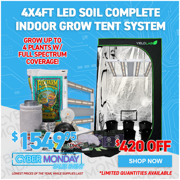 4x4ft LED Soil Complete Indoor Grow Tent System