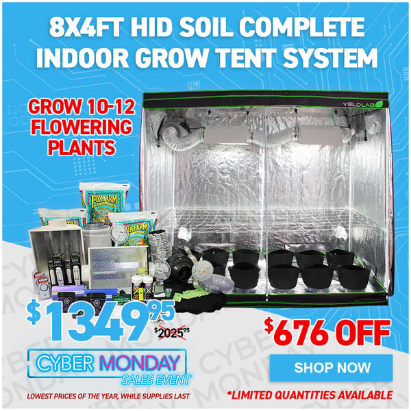 8x4ft HID Soil Complete Indoor Grow Tent System