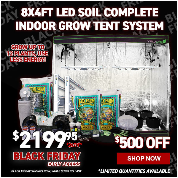 8x4ft LED Soil Complete Indoor Grow Tent System