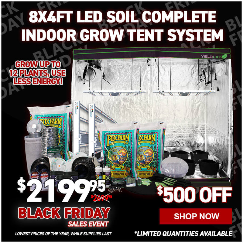 8x4ft LED Soil Complete Indoor Grow Tent System